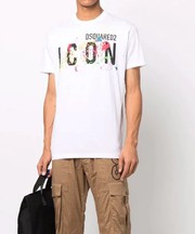 DSQUARED2 Icon Splatter T-Shirt White