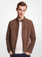 Stylish Suede Racer Jacket