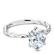 A Noam Carver 18K White Gold Semi Mounting Engagement Ring.