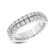Hulchi Belluni 18k White Gold Tresore Stretch Ring