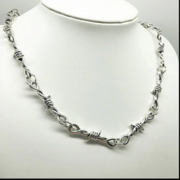 Buy Barbed Wire Spike Chain Choker Necklace