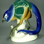 Buy pheasants birds porcelain figure original