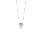 Roberto Coin 18Kt Gold Puffed Heart Pendant with Diamonds