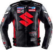 Suzuki motorcycle racing leather jacket