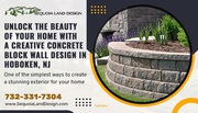 a Creative Concrete Block Wall Design in Hoboken NJ
