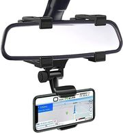 Versatile Rear View Mirror Phone Holder