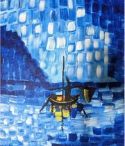 Twilight Fishing Painting