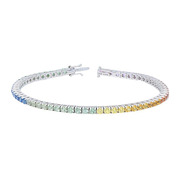 Deutsch Signature Rainbow Tennis Bracelet