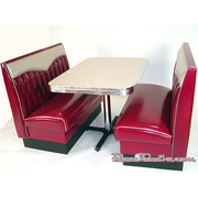 Find real metal banding with a chrome column base with our Diner table